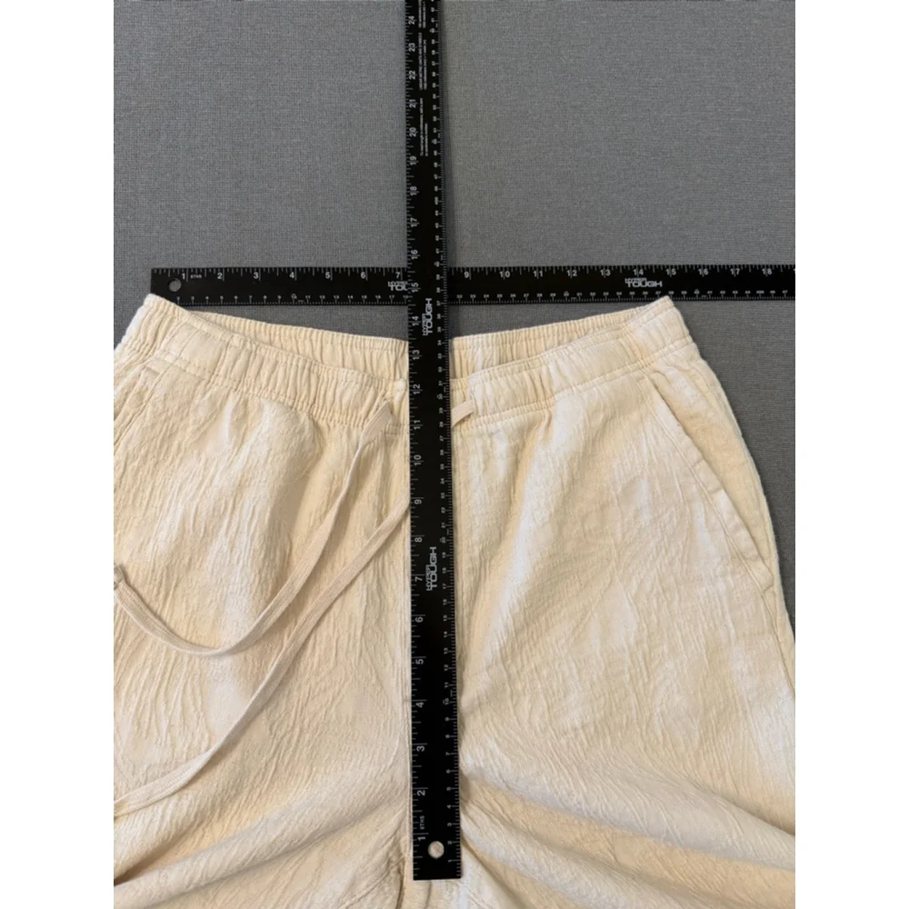 Zara textured pants in ecru linen blend size M